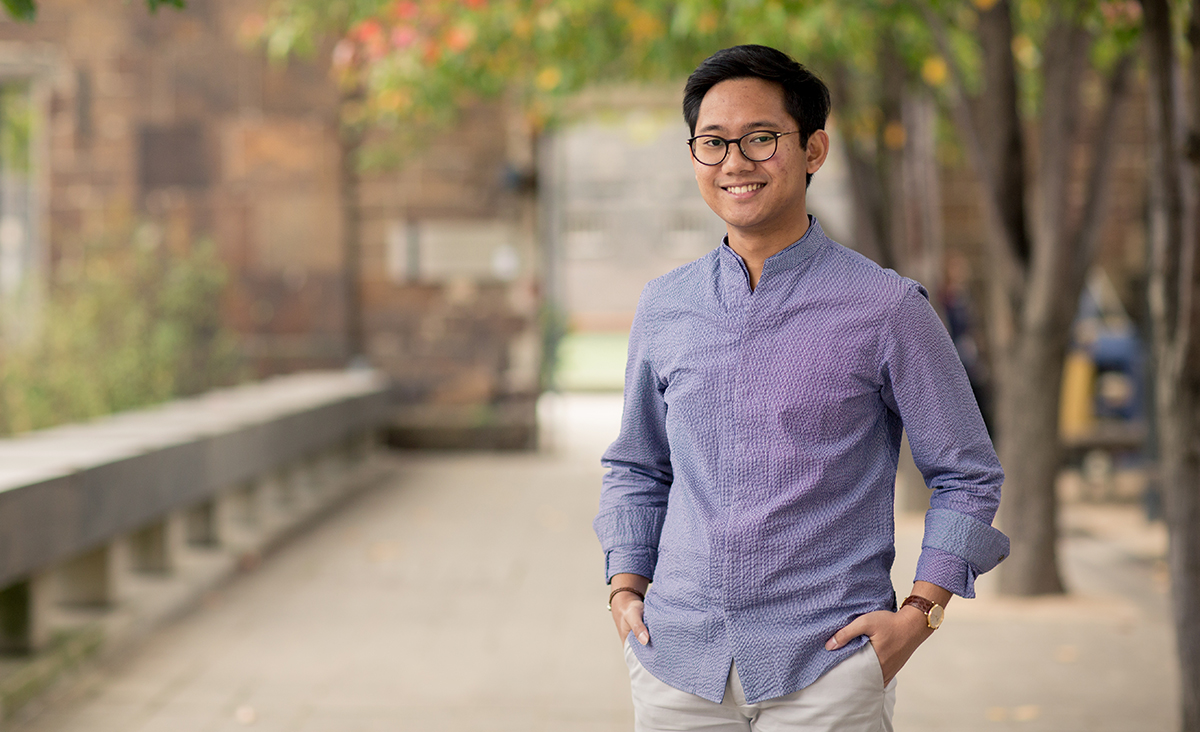 Fabio Hutagalung smiling